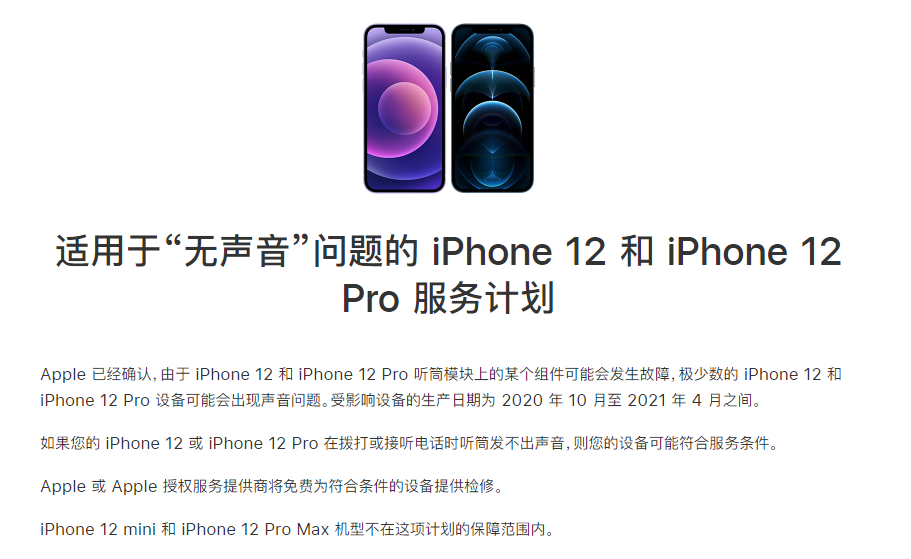 川汇苹果手机维修分享iPhone 12/Pro 拨打或接听电话时无声音怎么办 